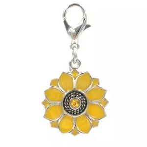 Black & Yellow Sunflower Charm